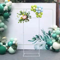 White/Golden Wedding Arch Rectangle Backdrop Stand Iron Balloon Flower Display Frame Decor