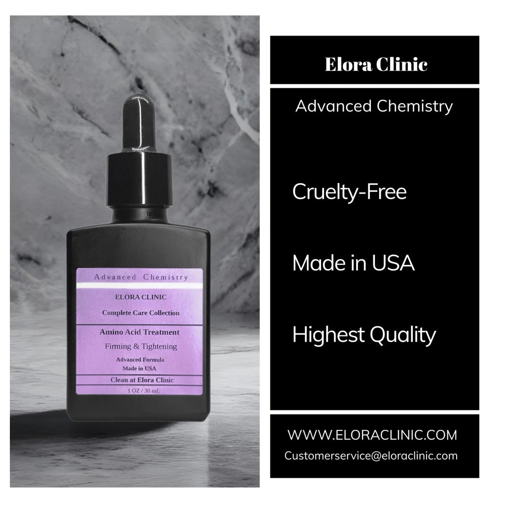 Elora Clinic Amino Acid Serum - Hyaluronic Acid + Essential Amino Acid Blend - Hydrating & Rejuvenating Hyaluronic Acid + Amino Acid Serum - Increase Water Retention - Rejuvenating