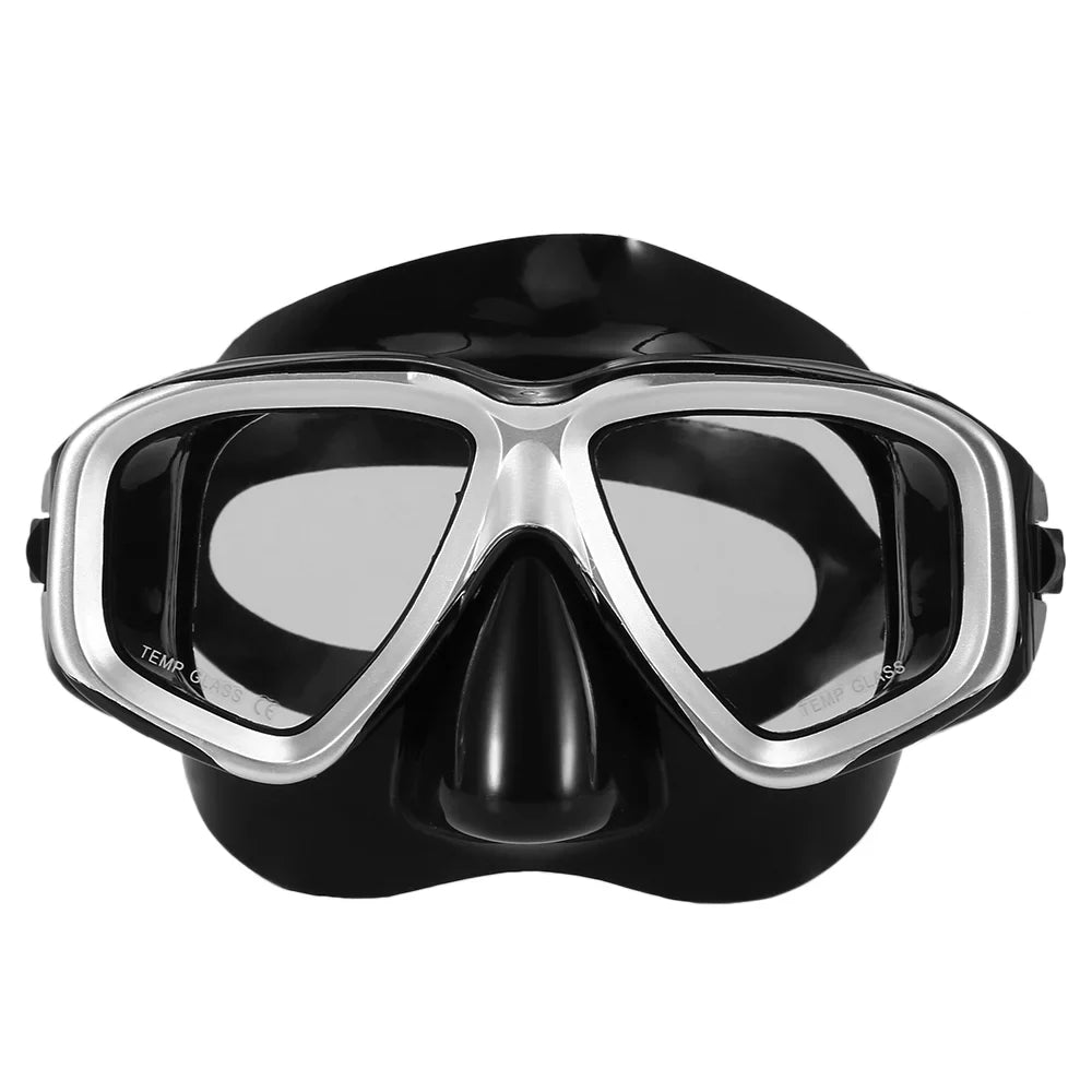 Lixada Adults Freediving Snorkel Set -fog Diving Snorkeling Goggles Set Swimming Tempered Glass Lens Goggles for Men Women
