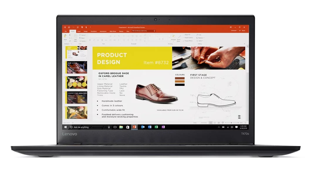 Lenovo ThinkPad T470s Touch Windows 7 Pro Laptop - i7-7600U, 20GB RAM, 500GB SSD, 14" IPS FHD (1920x1080) Matte Touchscreen, Fingerprint Reader, Smart Card Reader, Black Color