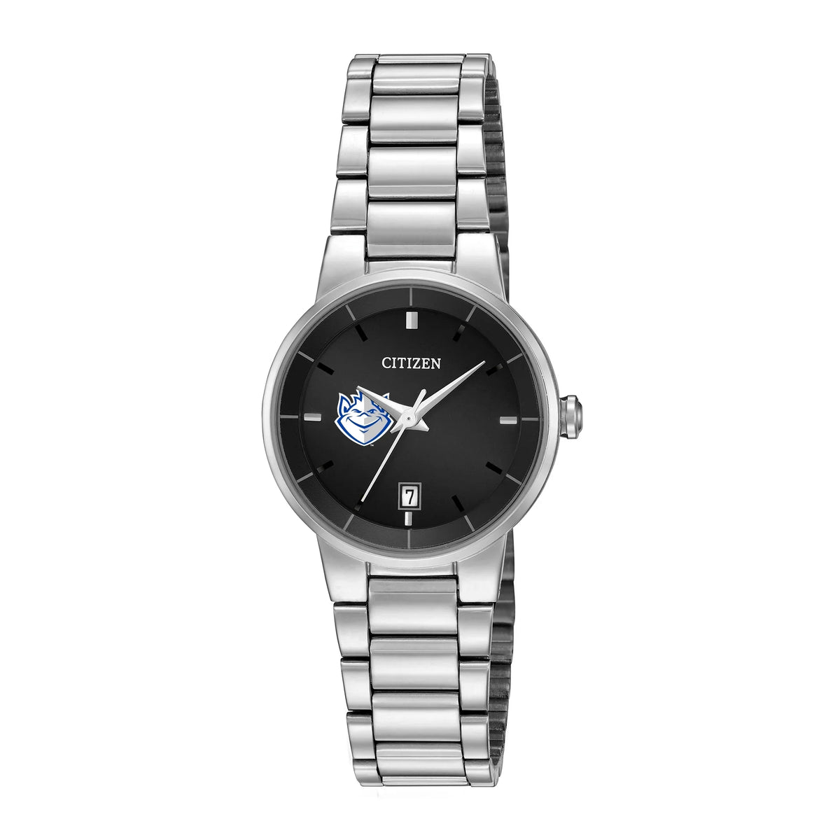 Women's Citizen Watch Silver Saint Louis Billikens Black Dial Stainless Steel Watch