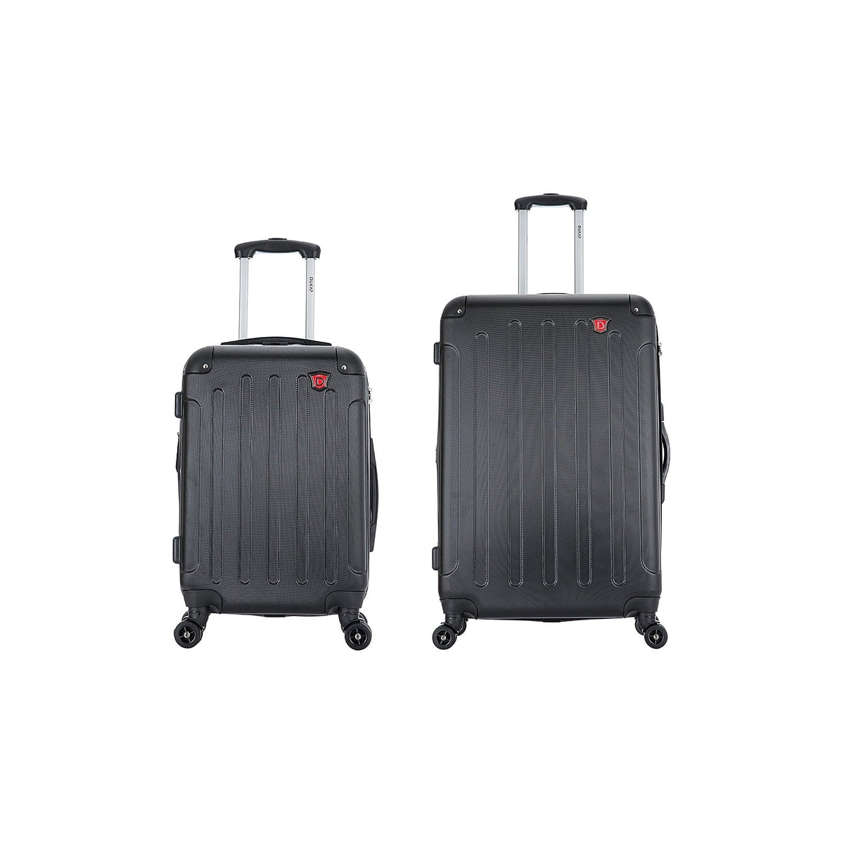 DUKAP y 2-Piece Plastic Luggage Set Black (DKINT0SM-BLK)