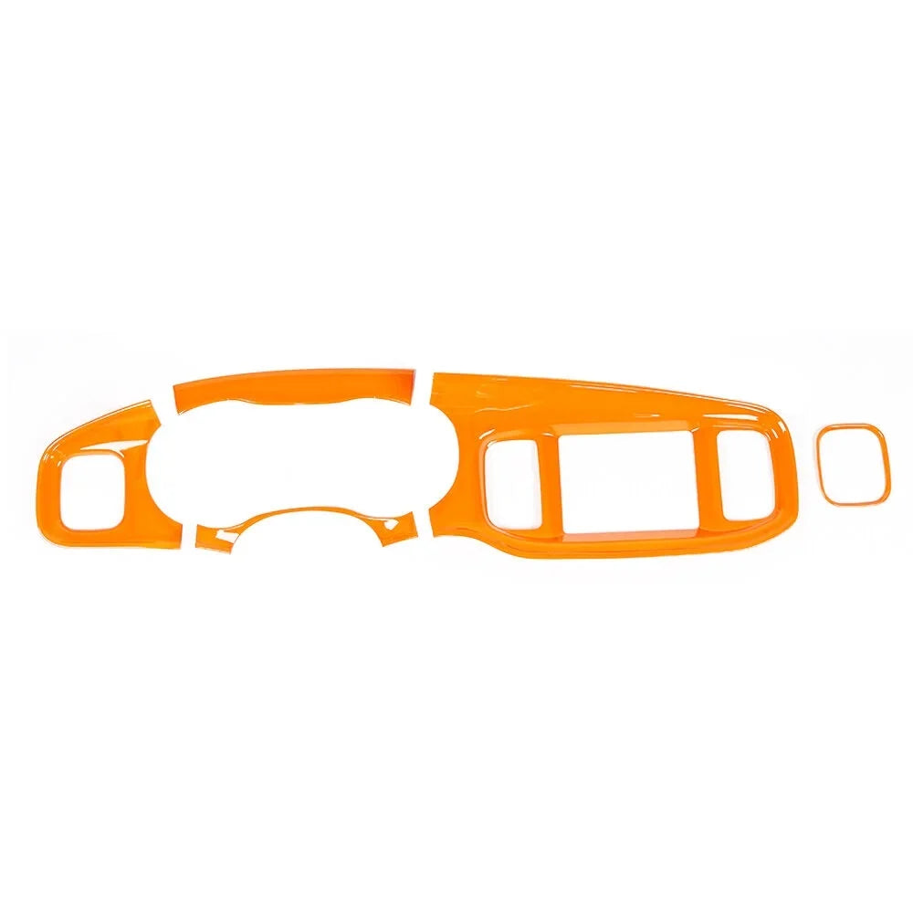 Teledu 17x Orange Set Center Console Dash Panel Shield Trim Kit