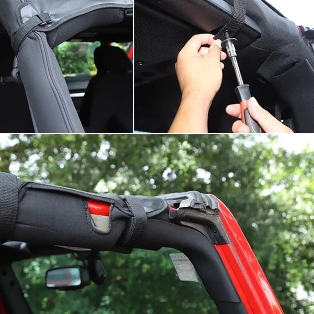 Paddsun For Jeep Wrangler JK JKU 07-2018 Waterproof Leather Sunshade Top Roof Coating