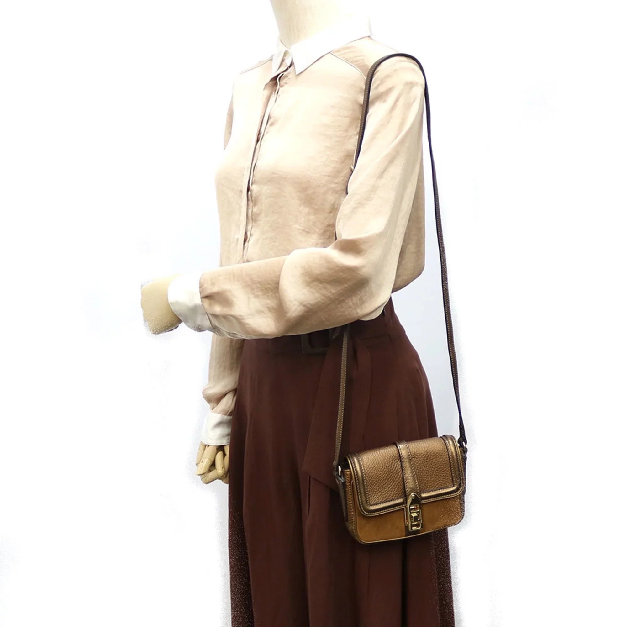 Pre-Owned BURBERRY Shoulder Bag Brown Women's Men's (Fair)
