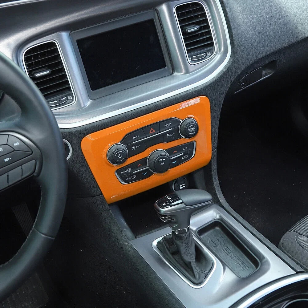 Teledu 17x Orange Set Center Console Dash Panel Shield Trim Kit