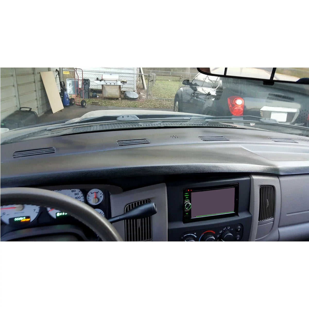 Kojem Dashboard Coating for 2002 2003 2004 2005 Dodge Ram 1500 2500 3500 Molded Dash Pad Board Shield Skin Cap Protector Overlay Black