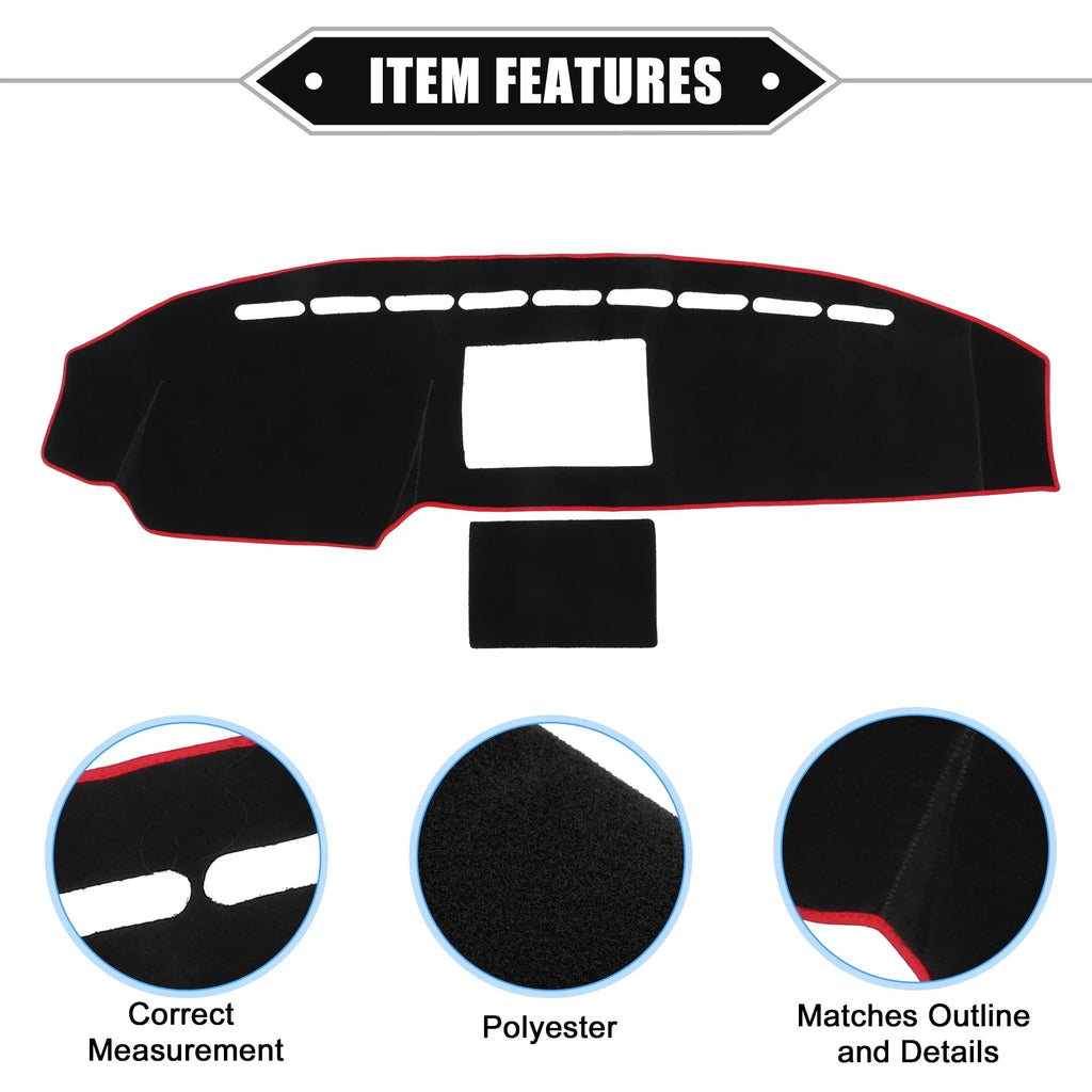 Unique Bargains Car Center Console Dashboard Wrap Mat Fitting for Ford F150 2008-2014 Protective Polyester Black