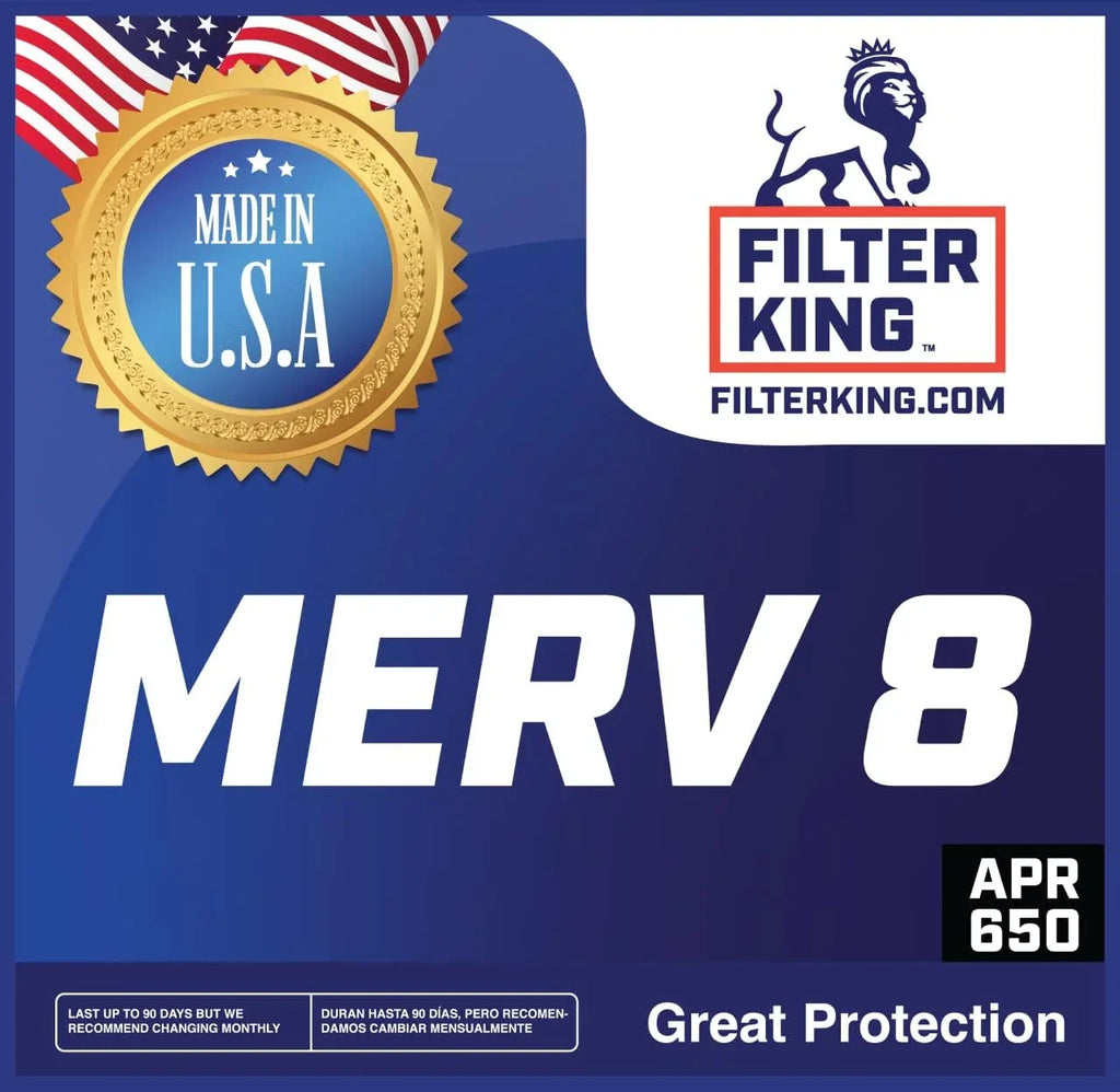 Filter King 16x25x2 Air Filter | 5-PACK | MERV 8 HVAC Pleated A/C Furnace Filters | MADE IN USA | Actual Size: 15.5 x 24.5 x 1.75"