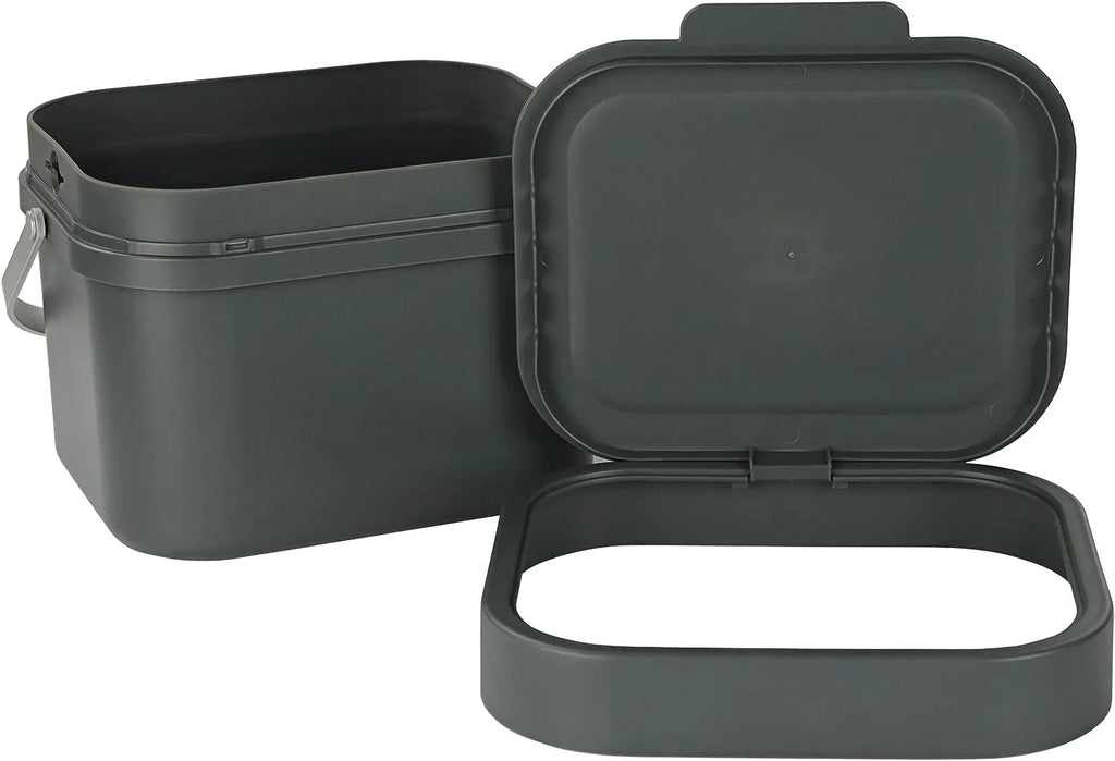Small Compost Bin For Kitchen - 1Gal Countertop Compost Bucket For Food Scraps, Trash, Recycling And More - 4L Cabinet Or Wall Mounted Aluminum Indoor Compost Bin