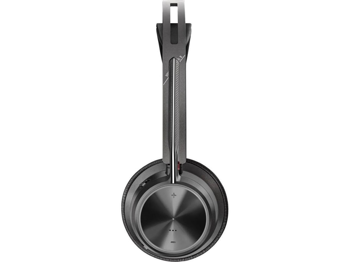 Poly Voyager Focus 2 USB-A Bluetooth Stereo Headset - Siri, Google Assistant - Stereo - USB Type A - Wired/Wireless - Bluetooth - 298.6 ft - 20 Hz - 20 kHz - On-ear, Over-the-head - Binaural - Supr...