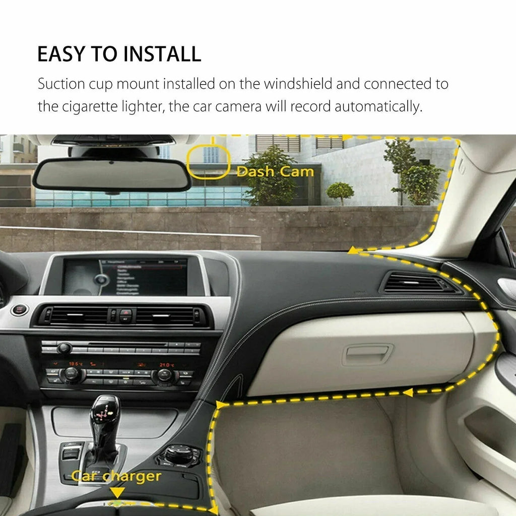 Dash Cam 4 LCD Car DVR Driving Recorder Dual Lens Camera 1080P Vehicle Video