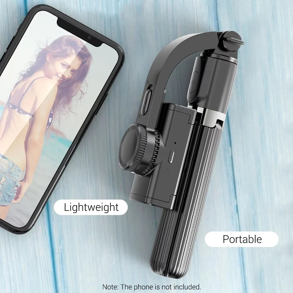 3 in 1 Phone Gimbal Stabilizer Selfie Stick Tripod 86cm 5-Section with Remote Shutter Phone Clamp Smart Rotatable Fitting with Smartphones