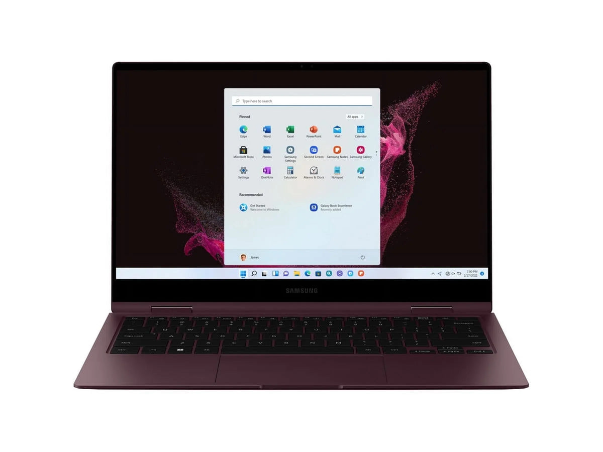 Restored Samsung Galaxy Book 2 Pro 360 15.6" 1TB (Burgundy) 2-in-1 AMOLED Touch Screen Laptop - i7 (Refurbished)
