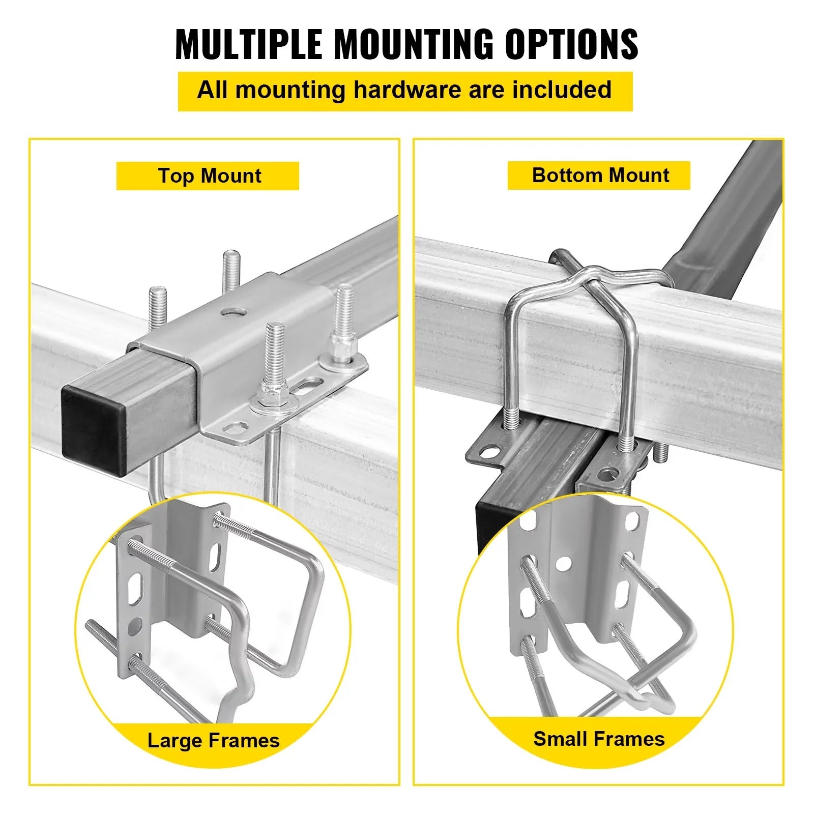 VEVORbrand Craft Trailer Guide-on, 40", 2pcs Galvanized Steel Trailer Post Guide on, with LED-Lighted PVC Tube Wrap Mounting Hardware Included, for Ski Ship Fishing Watercraft or Vessel Trailer