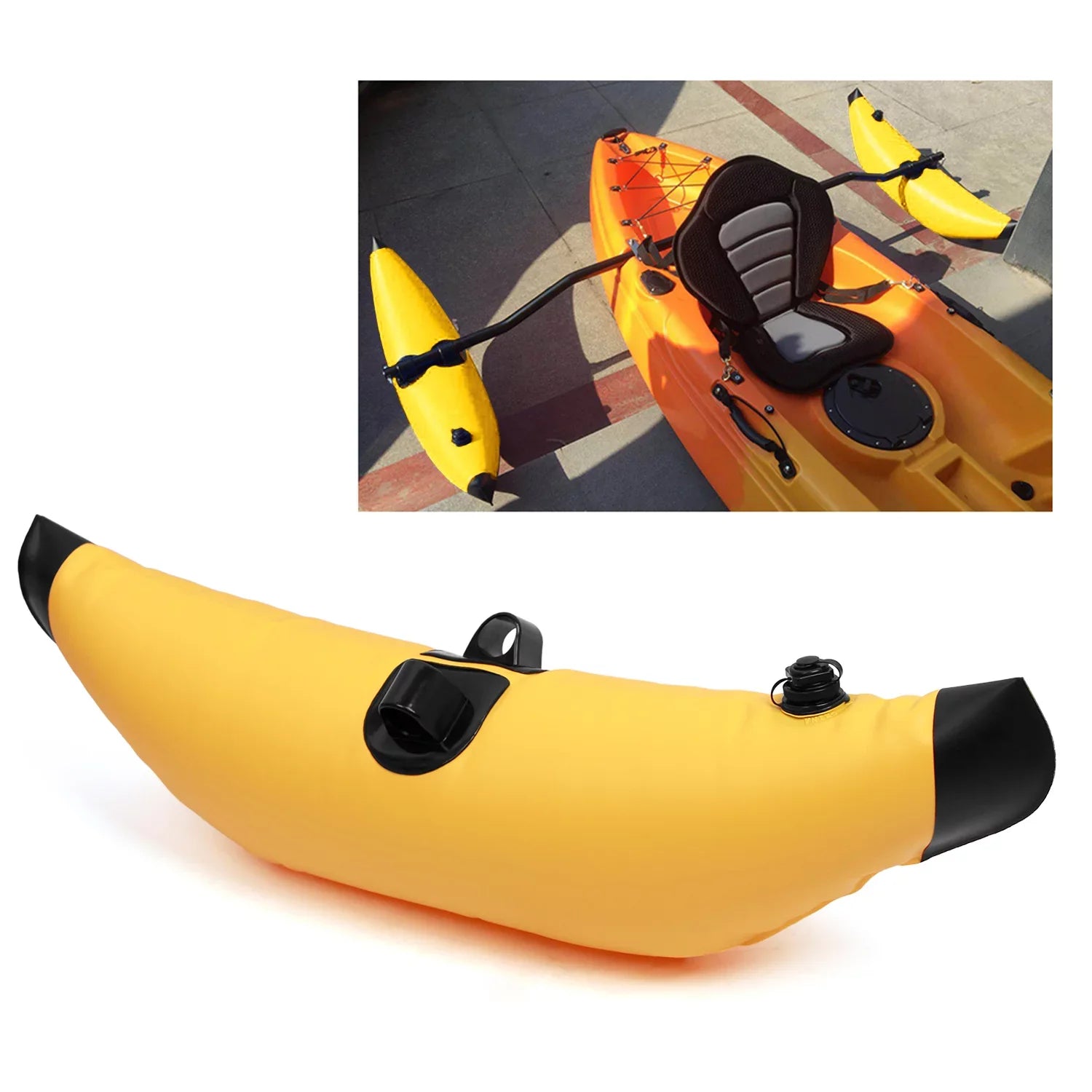 Meterk Kayak PVC Inflatable Outrigger Float with Sidekick Arms Rod Kayak Vessel Fishing Standing Float Stabilizer System Kit