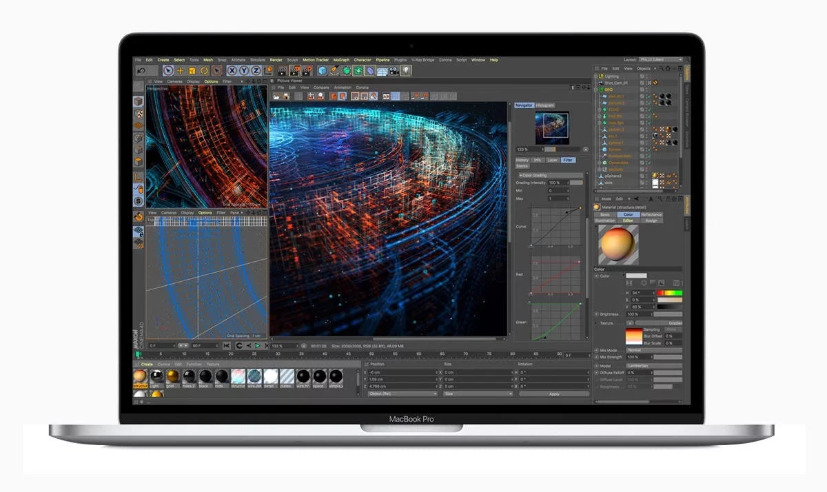 Excellent Grade Macbook Pro 13.3-inch (Retina, Silver, Touch Bar) 2.8Ghz Quad i7 (2019) MV992LL/A 256GB SSD 16GB Memory 2560x1600 Display Mac OS Big Sur Power Adapter Included