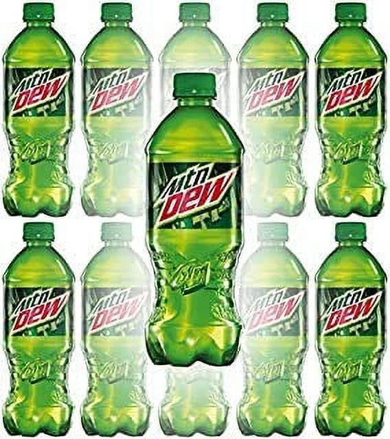 Mountain Dew (MTN) 20 Oz Soda Bottles (Pack Of 16, Total Of 320 FL OZ)