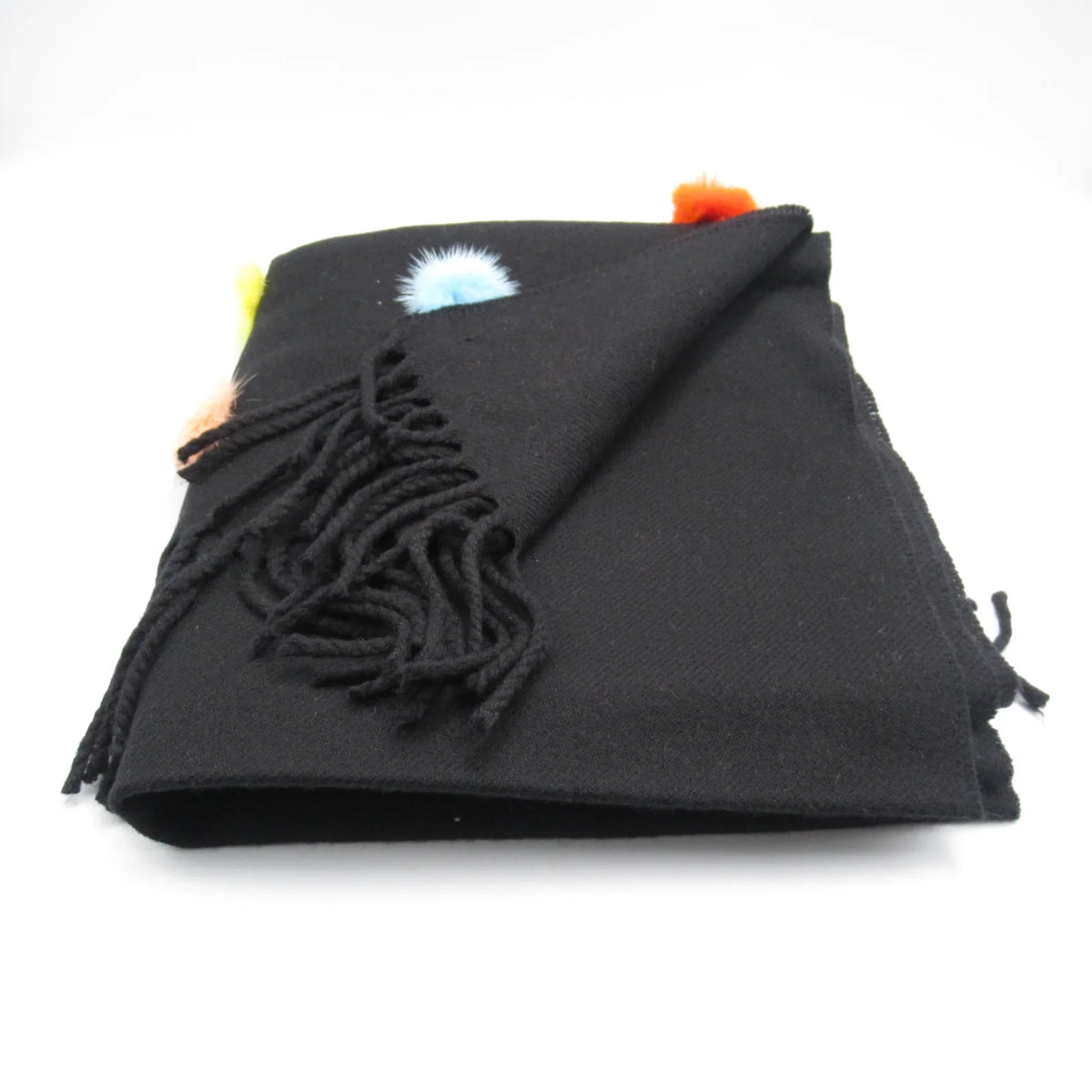 Pre-Owned FENDI Scarf Black FXT32150IF0QA1 (Like New)