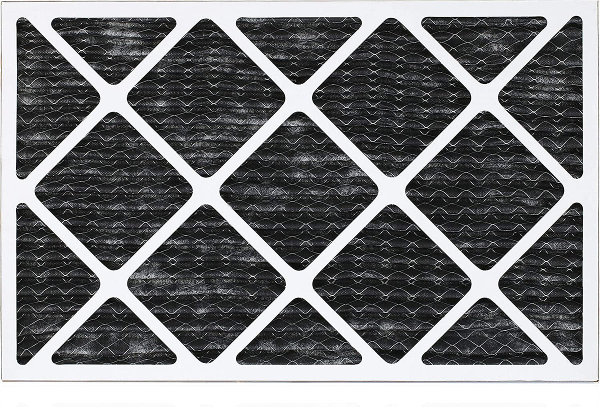 Filterbuy 12x20x1 MERV 8 Odor Eliminator Pleated HVAC AC Furnace Air Filters with Activated Carbon (2-Pack)
