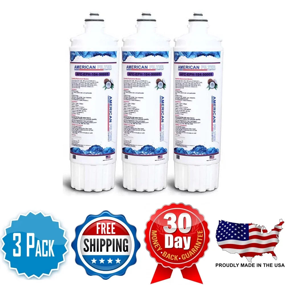 AFC Brand , Water Filters , Model # AFC-EPH-300-12000SK , Suitable with EverPure® EV9270-71 - 3 Filters - Made in U.S.A.