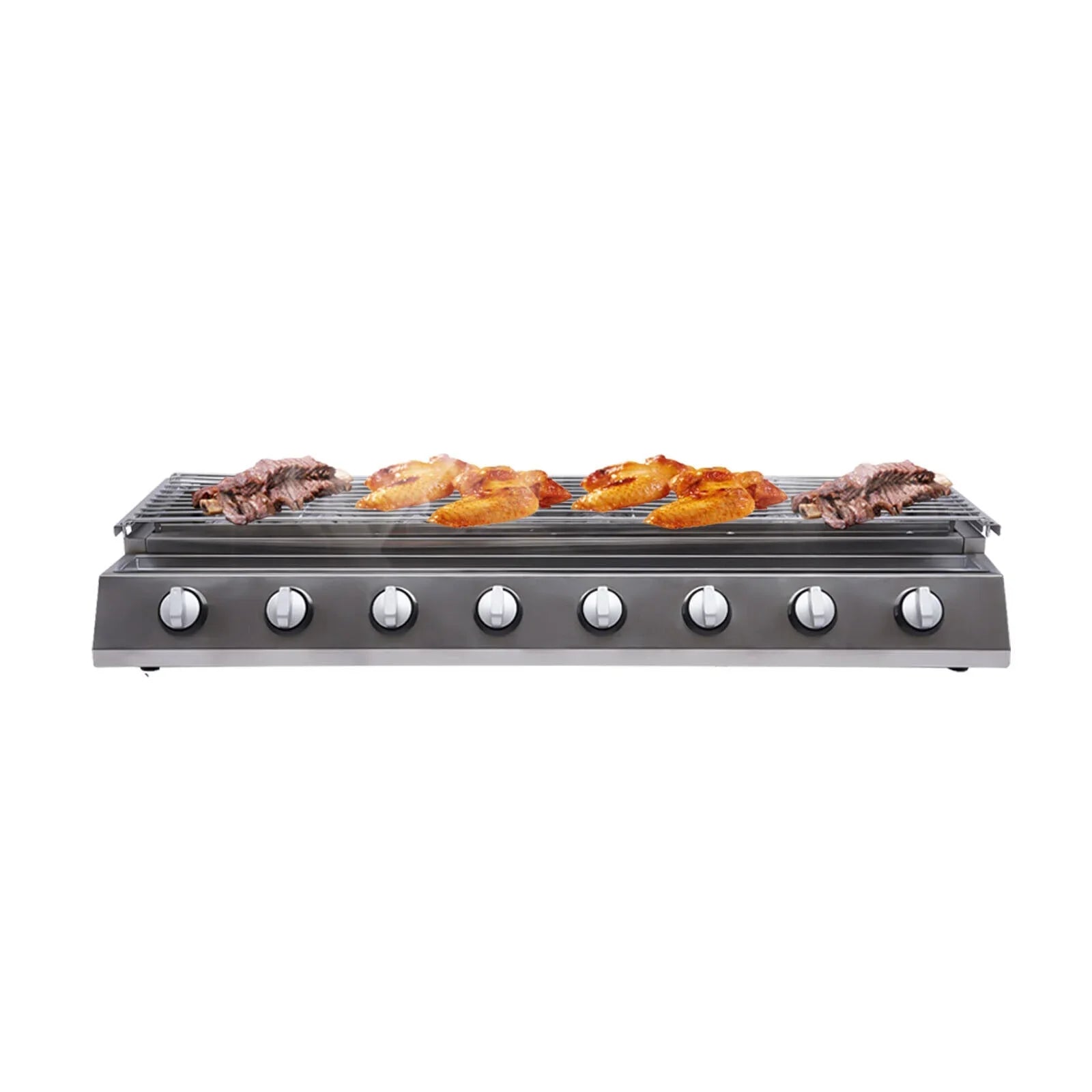 Large Gas Grill Outdoor Party 8 Burner BBQ Grill Commercial Adjustable Height Gas Grill