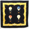 Pre-Owned Bvlgari Silk Scarf Muffler Black Balloon Pattern BVLGARI Women's Tapestry (Good)