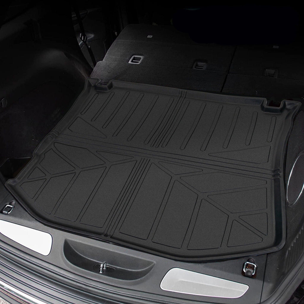 Trunk Mat Custom Fit Jeep Grand Cherokee 2011-2022 TPE Cargo Floor Carpet Rubber Car Rear Cargo Liner Protector All Condition Black