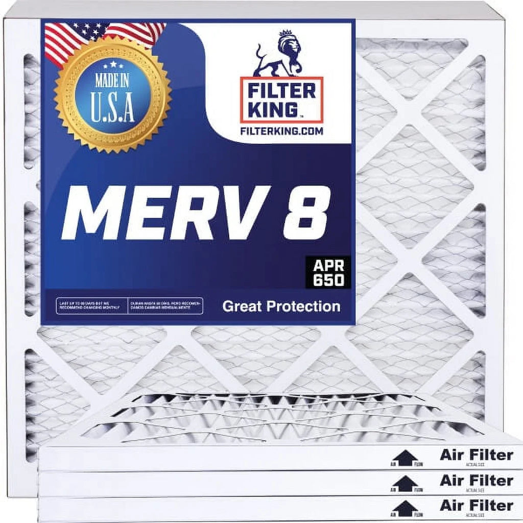 Filter King 17.5x39.5x1 Air Filter | 4-PACK | MERV 8 HVAC Pleated A/C Furnace Filters | MADE IN USA | Actual Size: 17.5 x 39.5 x .75"