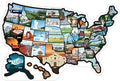 See Many Places RV State Sticker Map, 19x13" Travel Trailer Decals, 50 States