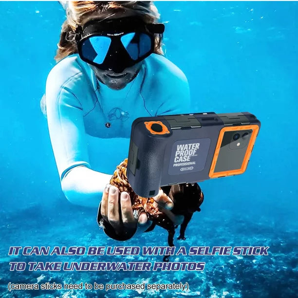 UrbanX Professional [15m/50ft] Swimming Diving Surfing Snorkeling Photo Video Waterproof Protective Case Underwater Housing for Gionee P12 And all Phones Up to 6.9 Inch LCD with Lanyard