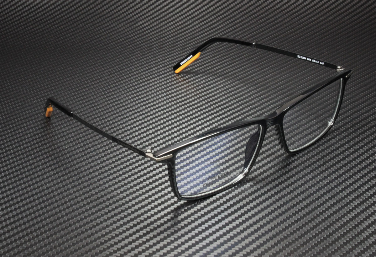Ermenegildo Zegna EZ5204 001 Shiny Black Clr Lens Injected 58mm Men's Eyeglasses