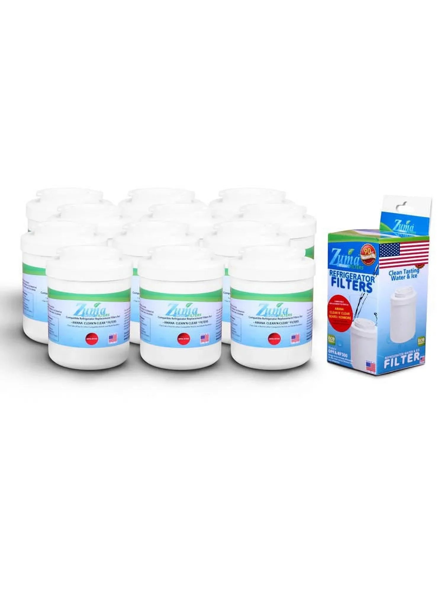 ZUMA Brand , Water and Ice Filter , Model # OPFA-RF300 , Matching with Amana® 12388403 - 12 Pack - Made in U.S.A.