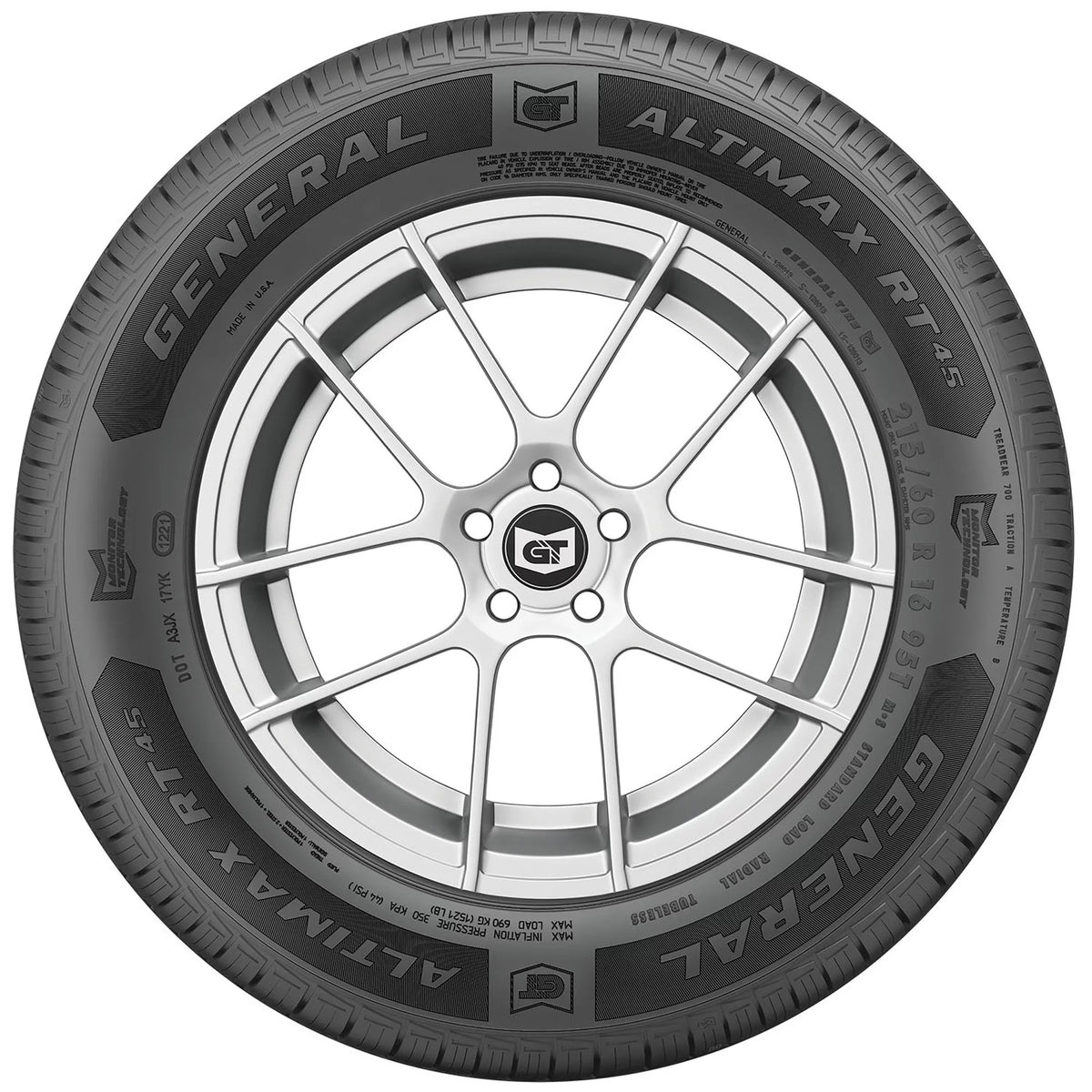 General Altimax RT45 195/55R16 87V BW All Season Tire