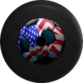 2018 2019 Wrangler JL Backup Camera American Flag Soccer Ball Futbol Spare Tire Coating for Jeep RV 33 Inch