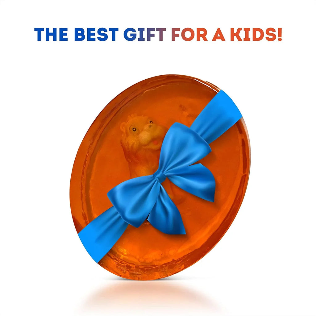 Kids Soap with Toys Inside Funny Animals Surprise Glycerin Soap Bar Collect All 12 Wild Animals Toys Moisturizing Handmade in USA Natural and Safe by Relaxcation 4 Set