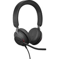 Jabra Evolve2 40 UC Wired Headphones, USB-C, Stereo, Black - Telework Headset for Calls and Music, Enhanced All-Day Comfort, Passive Noise Cancelling Headphones, UC-Optimized with USB-C - (Open Box)