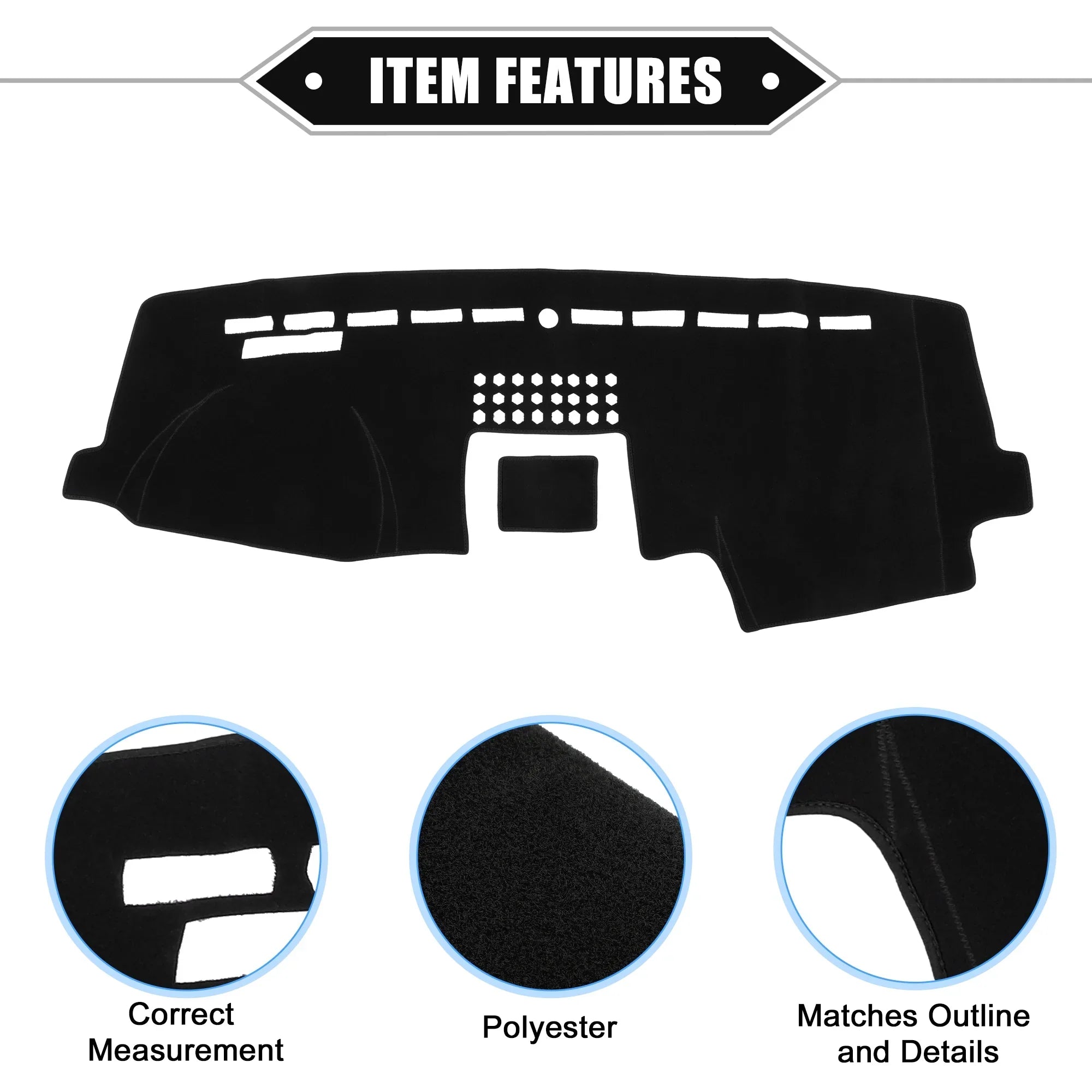 Unique Bargains Car Center Console Dashboard Protection Mat Fitting for Ford F150 2015-2020 Protective Polyester