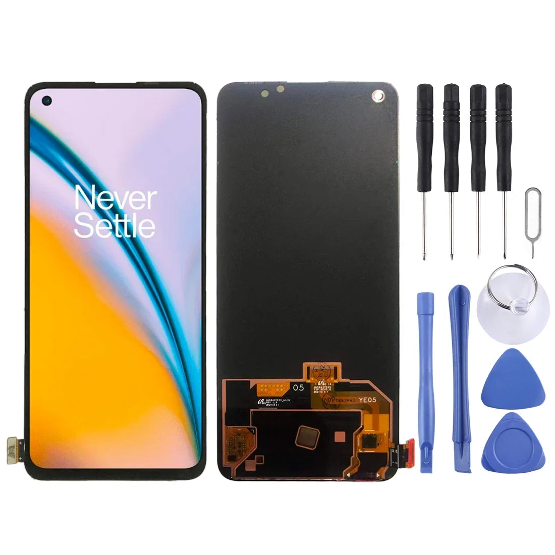 Cellphone Repair Parts For OnePlus Nord 2 5G 2021 with Digitizer Full Assembly Original LCD Screen (Black)