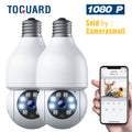 Toguard 2 PACKS SC16 Light Bulb Security Camera Outdoor Wireless WiFi Dome Surveillance Camera