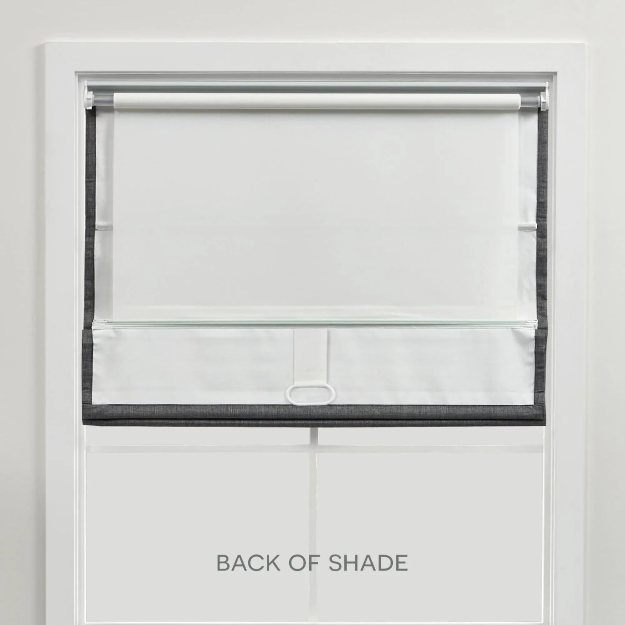 Exclusive Home Ricardo Total Blackout Roman Shade, 23"x64", Grey